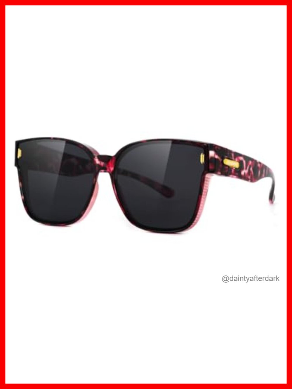 Polarized Fit Over Sunglasses Square Full Frame Anti-Glare TR90 Lightweight